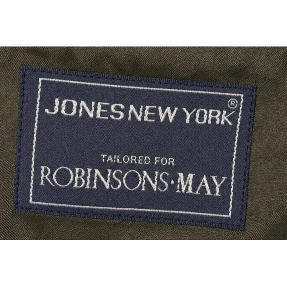 Jones New York Men’s Olive 100% Wool Blazer 40R 3 Button NWOT